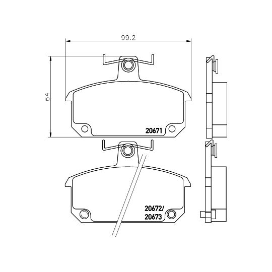 2067101 - Brake Pad Set, disc brake 