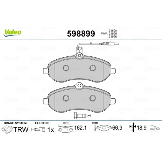 598899 - Brake Pad Set, disc brake 