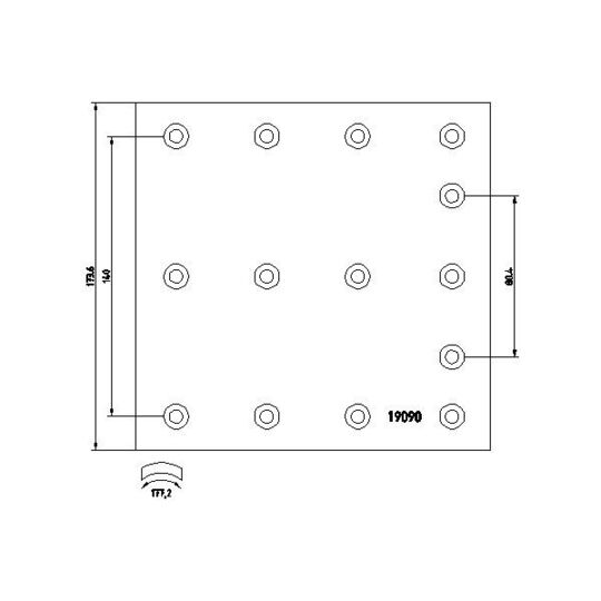 1909002 - Brake Lining Kit, drum brake 