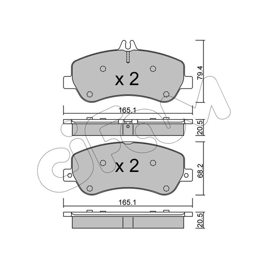 822-825-0 - Brake Pad Set, disc brake 