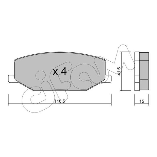 822-097-0 - Brake Pad Set, disc brake 