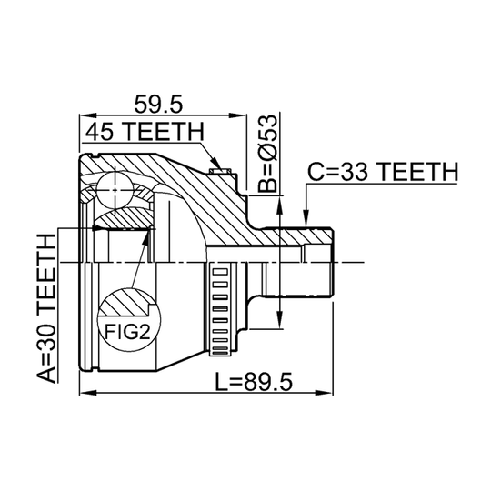 1710-004A45 - Joint, drive shaft 