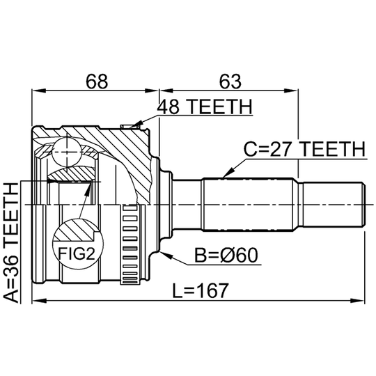 1610-802A48 - Joint, drive shaft 
