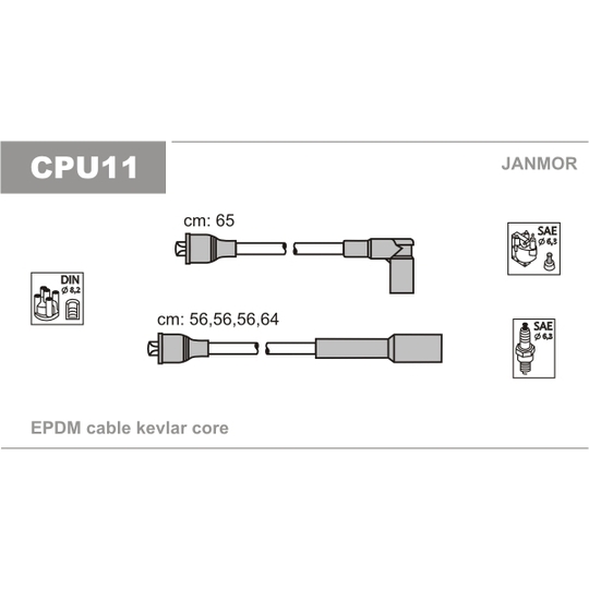 CPU11 - Tändkabelsats 