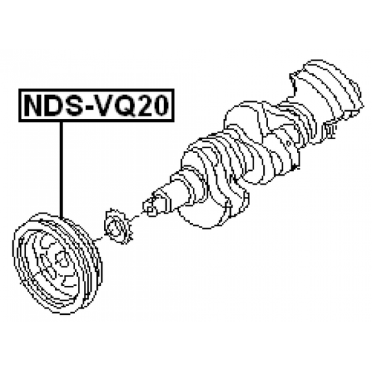 NDS-VQ20 - Hihnapyörä, kampiakseli 