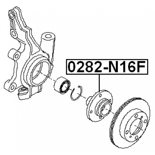 0282-N16F - Wheel hub 