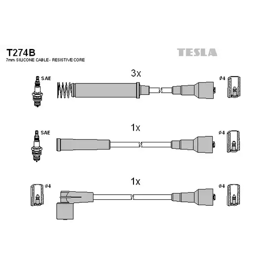 T274B - Ignition Cable Kit 