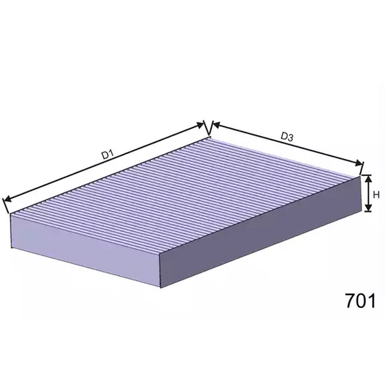 HB264C - Filter, interior air 