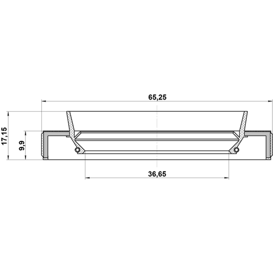 95HBY-38651017C - Axeltätning, drivacel 