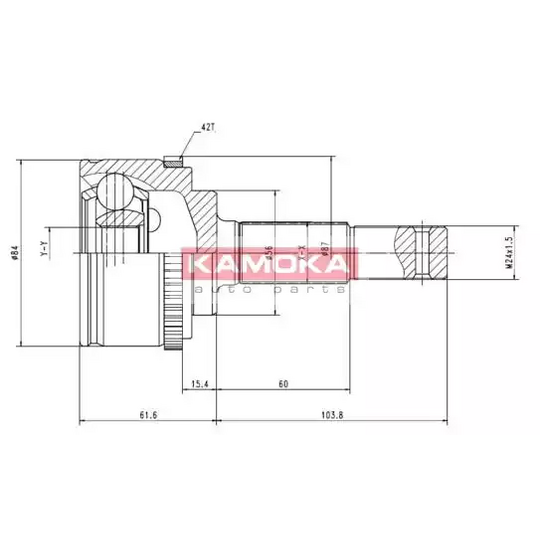 6844 - Joint Kit, drive shaft 