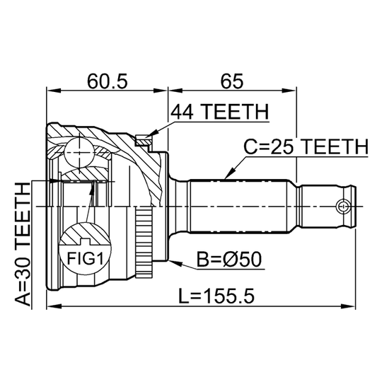 1210-014A44 - Joint, drive shaft 