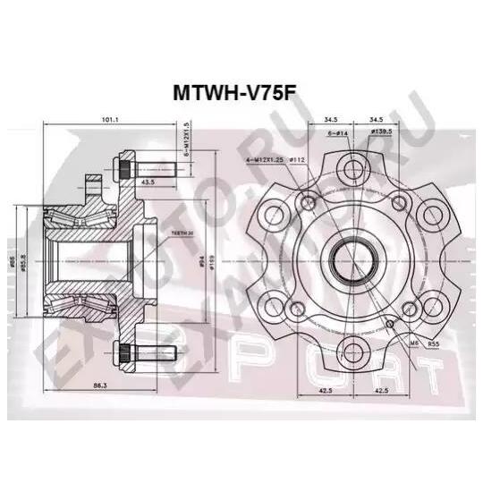 MTWH-V75F - Wheel hub 