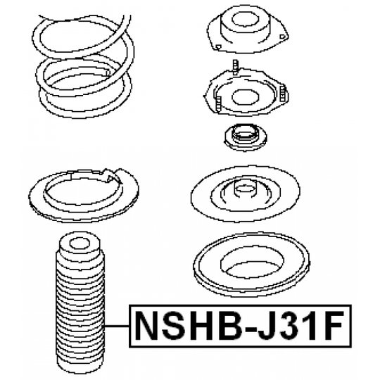 NSHB-J31F - Suojus/palje, iskunvaimentaja 