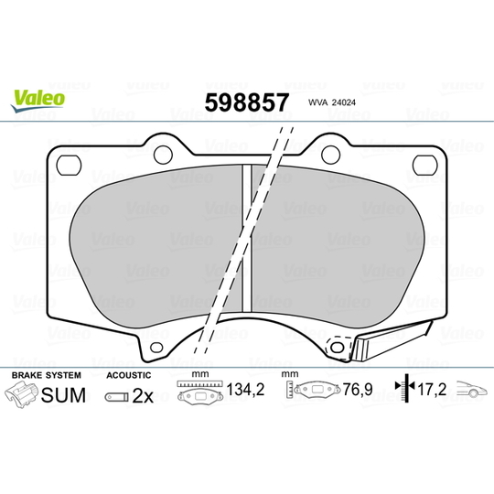 598857 - Brake Pad Set, disc brake 