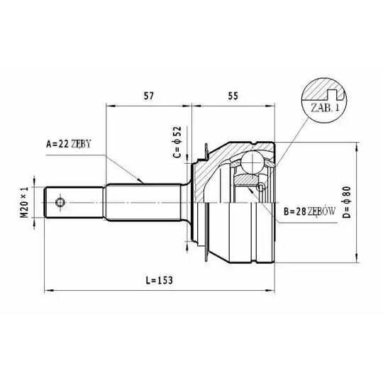 C.228 - Ledsats, drivaxel 