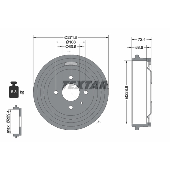 94007300 - Brake Drum 