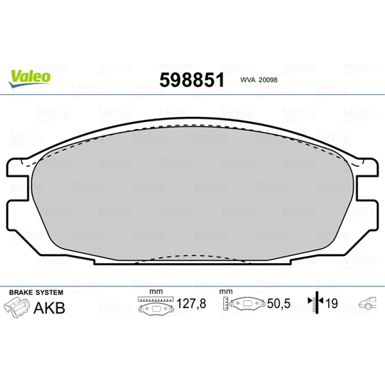 598851 - Brake Pad Set, disc brake 
