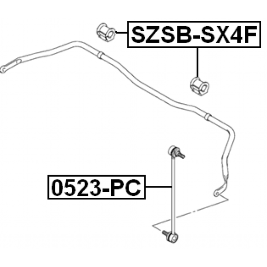 SZSB-SX4F - Bearing Bush, stabiliser 