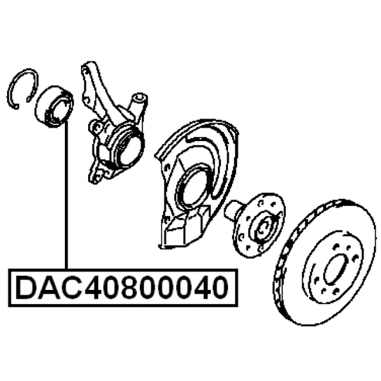 DAC40800040 - Pyöränlaakeri 
