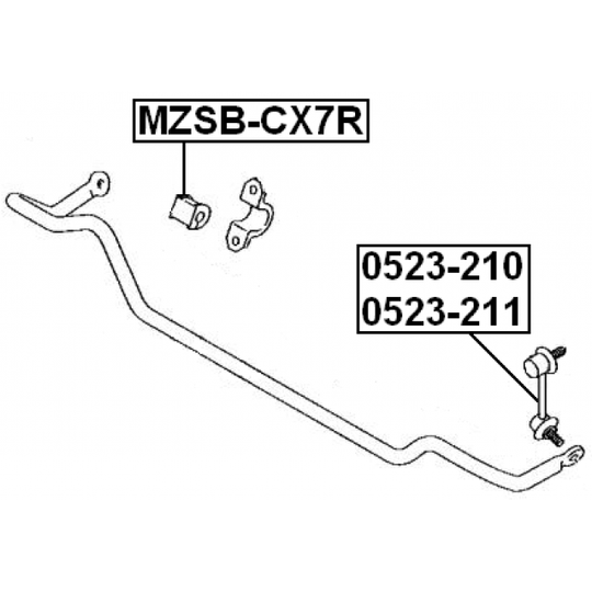 MZSB-CX7R - Kinnitus, stabilisaator 