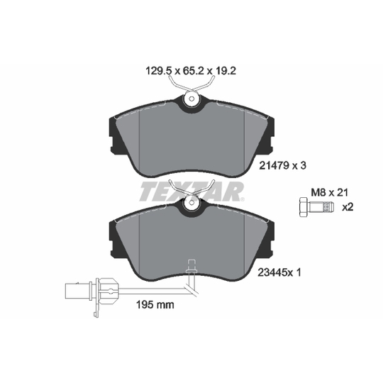 2147903 - Piduriklotsi komplekt, ketaspidur 