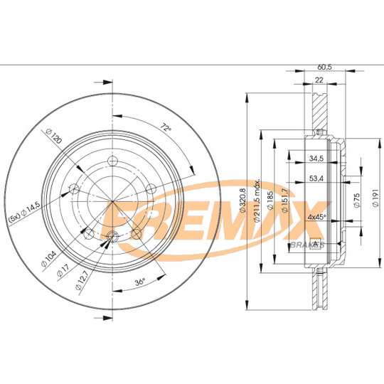 BD-6074 - Brake Disc 