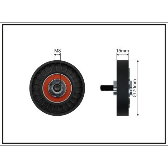 45-07 - Deflection/Guide Pulley, v-ribbed belt 