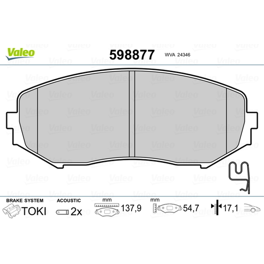 598877 - Brake Pad Set, disc brake 