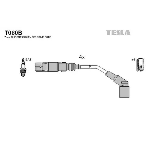 T080B - Ignition Cable Kit 