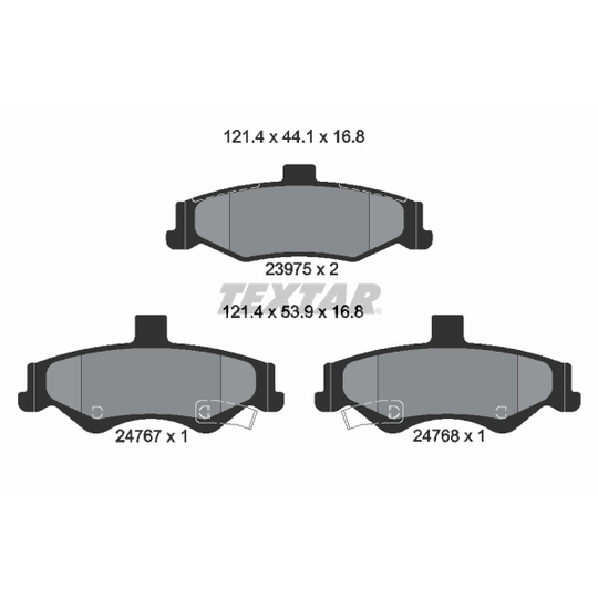 2397501 - Brake Pad Set, disc brake 