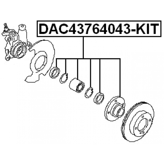 DAC43764043-KIT - Pyöränlaakeri 