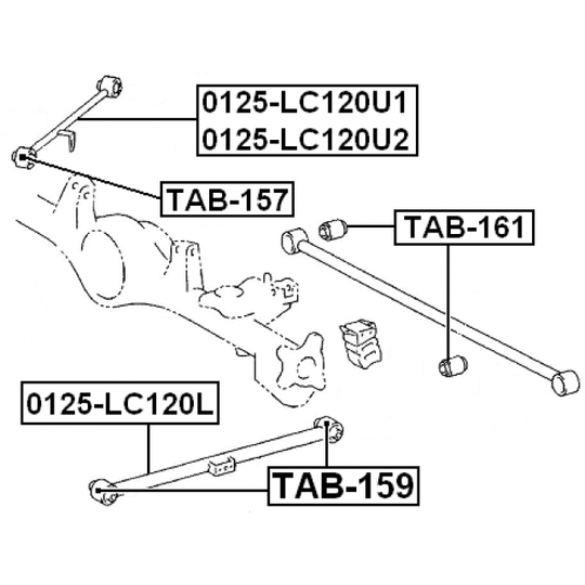 TAB-157 - Control Arm-/Trailing Arm Bush 