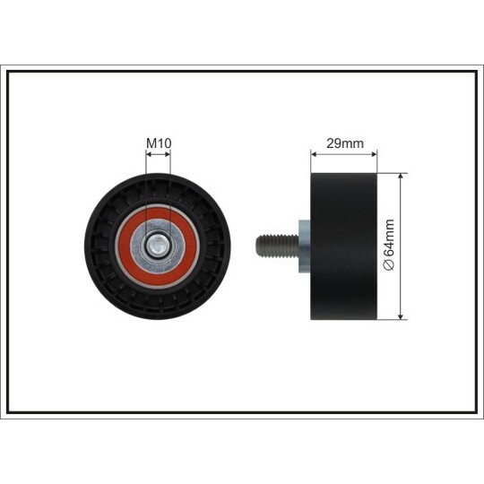 13-08 - Deflection/Guide Pulley, timing belt 