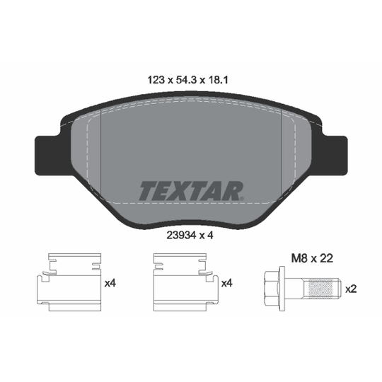 2393401 - Brake Pad Set, disc brake 