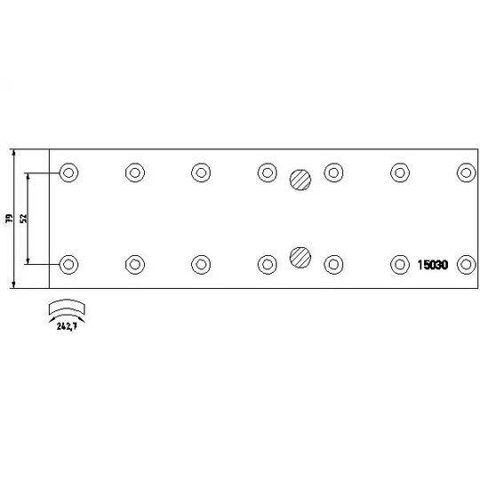 1503003 - Brake Lining Kit, drum brake 