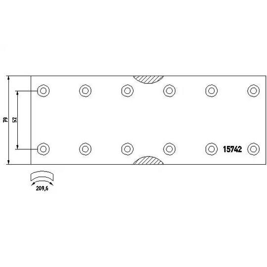 1503003 - Brake Lining Kit, drum brake 