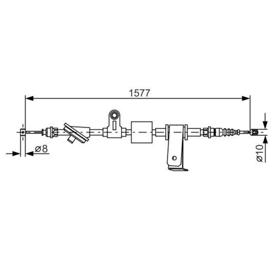 1 987 482 286 - Cable, parking brake 