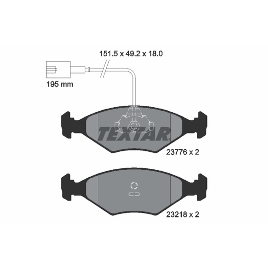 2377601 - Brake Pad Set, disc brake 