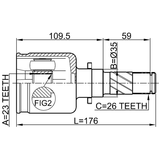 0511-M320ATLH - Joint, drive shaft 