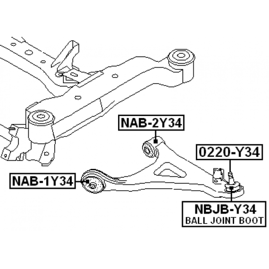 NAB-2Y34 - Control Arm-/Trailing Arm Bush 