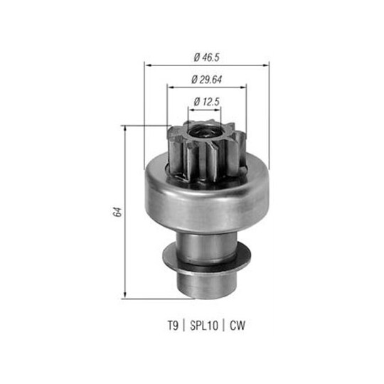 940113020043 - Starter pinion 