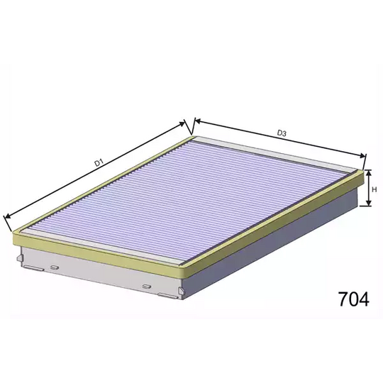 HB134C - Filter, kupéventilation 