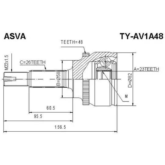 TY-AV1A48 - Nivelsarja, vetoakseli 