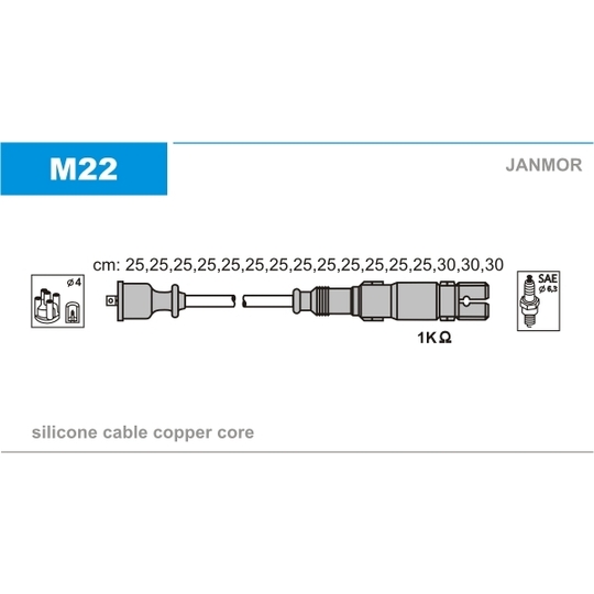 M22 - Ignition Cable Kit 