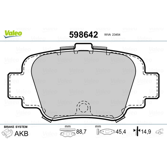 598642 - Brake Pad Set, disc brake 