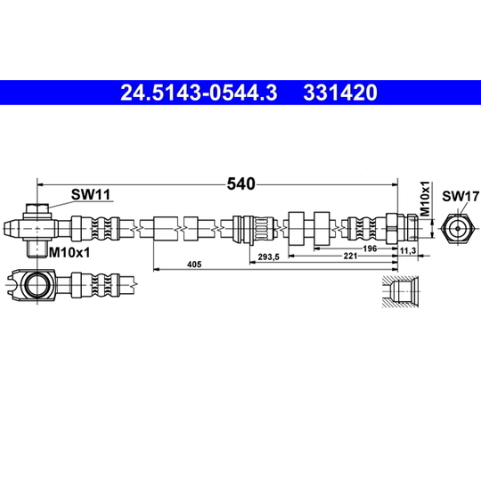 24.5143-0544.3 - Brake Hose 