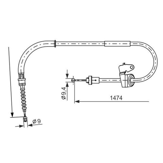 1 987 482 229 - Cable, parking brake 