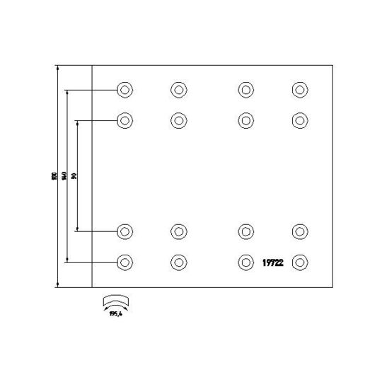 1972201 - Brake Lining Kit, drum brake 