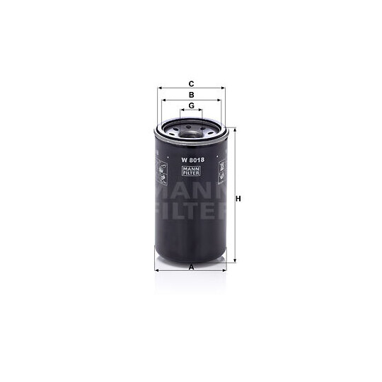 W 8018 - Oil filter 