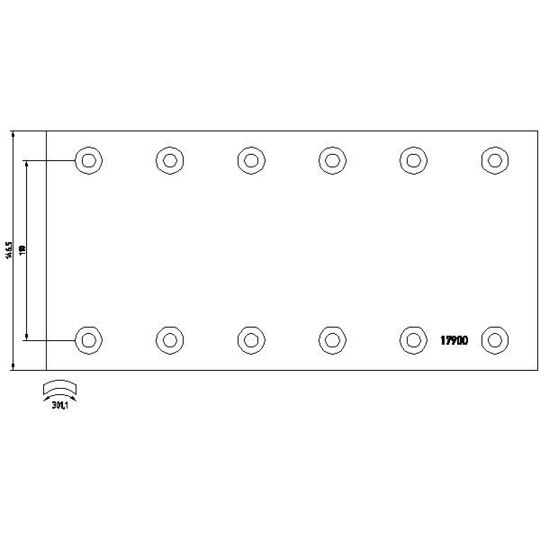 1790007 - Brake Lining Kit, drum brake 